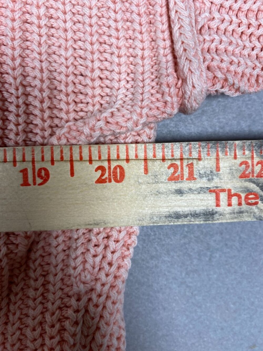 American Eagle Womens Oversized Knit Sweater Peach Pink Crew Neck 100% Cotton M - Picture 7 of 8